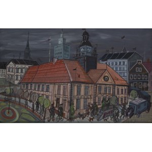Edward Dwurnik (1943, Radzymin – 2018, Warsaw), “Trzebiatów” from the series “Hitchhiking Trips,” 1979