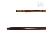Two Wooden Walking Canes, Supportive, Hardwood and Bamboo, Antler Handles