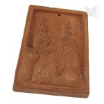 Two Clay Reliefs Depicting a Gothic Church, Souvenir (?) Form