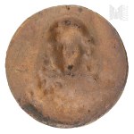 Metal Religious Plaque with an Image of Jesus Christ