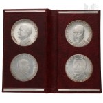 IIIRP - Set of Commemorative Medals of Polish Presidents in a Box: Gabriel Narutowicz, Stanisław Wojciechowski, Ignacy Mościcki, Lech Wałęsa