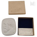 Germany - Two Porcelain Commemorative Medals from GST Magdeburg, 1968 World Aerobatics Championships