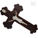 Wooden Catholic Religious Cross for Hanging, Jesus Christ