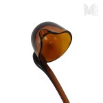 Vintage Amber-Colored Glass Ladle for Punch/Compote