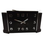 Large Black Art Deco-Style Mantel Clock