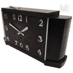 Large Black Art Deco-Style Mantel Clock