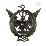 COPY - Silver-Plated Aeronautical Balloon Badge with Cap