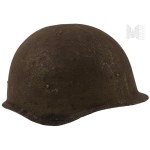 USSR/World War II - Damaged Soviet Helmet, Model 40 (SSz-40), Six-Spoke, Battlefield Relic