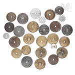 Large Set of Screws for Badges and Decorations of Various Diameters and Designations - A. Nagalski, Warsaw; W. Gontarczyk; J. Knedler; J. Michrowski