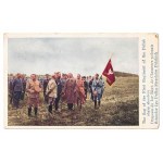 Presentation of flags to the 1st Division of the Polish Army in France, June 22, 1918: The flag of the First Regiment of Polish Sharpshooters