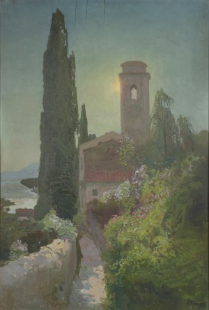 Iwan TRUSZ (1869-1940), Pejzaż z cyprysami