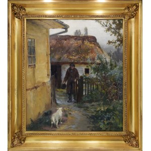 Tadeusz POPIEL (1863–1913), Auf dem Hof [Der Großvater]