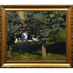 Stanisław CZAJKOWSKI (1878-1954), W ogrodzie, 1906