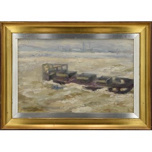 Aleksander ALTMANN (1885–1950), Ein Lastkahn auf dem Fluss