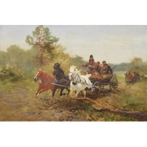 Czesław WASILEWSKI (Ignacy ZYGMUNTOWICZ) (1875-1947), W drodze na polowanie