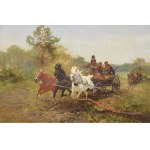 Czesław WASILEWSKI (Ignacy ZYGMUNTOWICZ) (1875–1947), On the Way to a Hunt