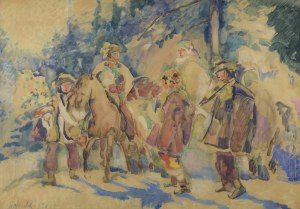 Kazimierz SICHULSKI (1879-1942), Wesele huculskie, 1907?