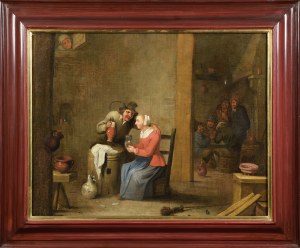 David TENIERS młodszy (1610-1690) - krąg, 2 poł. XVII w., Scena we wnętrzu