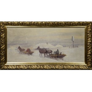 Adam SETKOWICZ (1876–1945), On a Sled