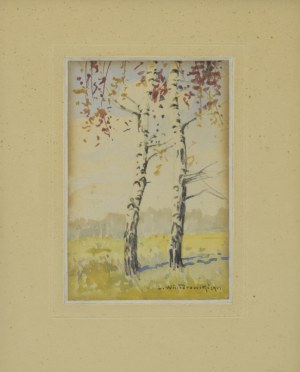 Leonard WINTEROWSKI (1868-1927), Dwie brzozy, 1914