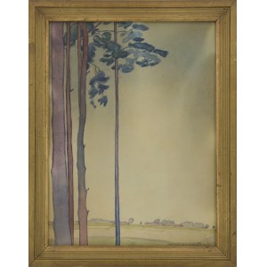 Witold LEONHARD (1890-1947), Les pins, 1917