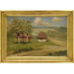 Roman BRATKOWSKI (1869-1954), Pejzaż z kwitnącymi jabłoniami
