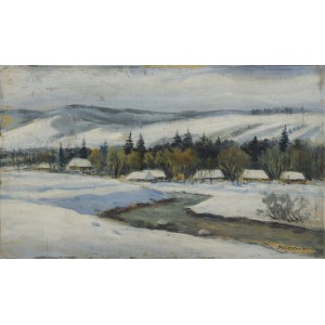 Mieczysław FILIPKIEWICZ (1891–1951), Zimná krajina s riekou
