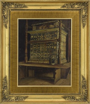 Antoni KOZAKIEWICZ (1841-1929), Wnętrze z piecem