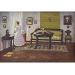 Bronisława RYCHTER-JANOWSKA (1868-1953), W saloniku - Oczekiwanie