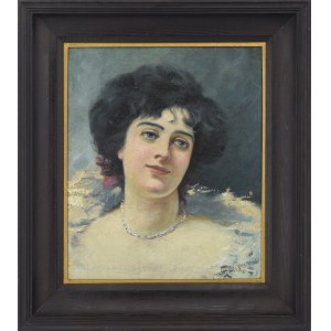 Peintre inconnu, XXe siècle, Portrait de femme