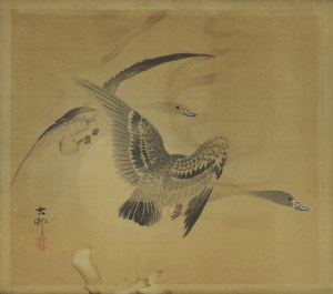 Ohara KOSON (1877-1945), Gęsi w locie [On the Wing, Geese at Full Moon]