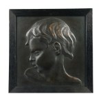 Stanisław POPŁAWSKI (1886–1959), Plaque with a portrait of a young boy