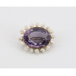 Amethyst Brooch