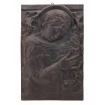 KUCZYŃSKI ?, late 19th – first half of the 20th century, Plaque depicting Saint Teresa ? before the Cross
