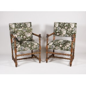 A pair of neo-Baroque armchairs