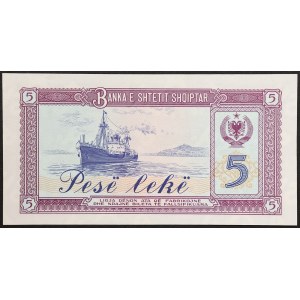 Albania, Socjalistyczna Republika Ludowa, 5 leków, 1976 r.