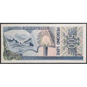Republika Albanii, 500 leków, 1992 r.