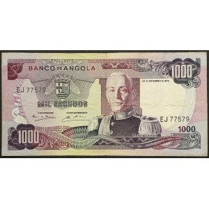 Angola, Portuguese Colony, 1.000 Escudos 24/11/1972