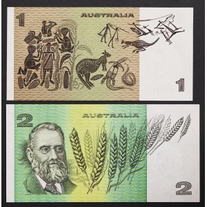 Australia, Królestwo, partia 2 szt., 2 – 1 dolar, 1966–72