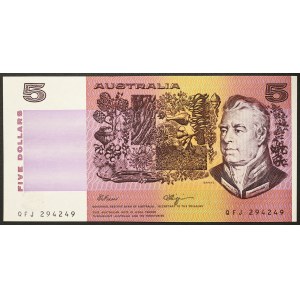 Australie, Royaume, 5 dollars, sans date (1990)