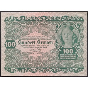 Austria, First Republic, 100 Kronen 02/01/1922
