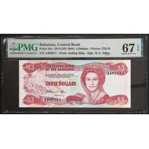 Bahamas, 3 Dollars n.d. (1984)