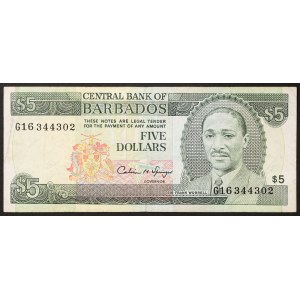 Barbados, 5 dollari s.d. (1993)