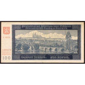 Bohemia & Moravia, Republic, 100 Korun 20/08/1940