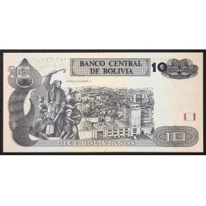 Bolivia, Republic, 10 Bolivianos 28/11/1986