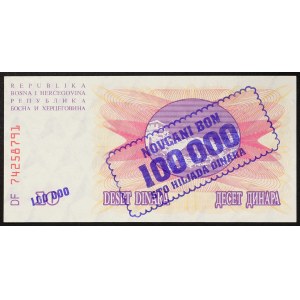 Bosnia and Herzegovina, Serbian Republic, 100.000 Dinara 01/09/1993