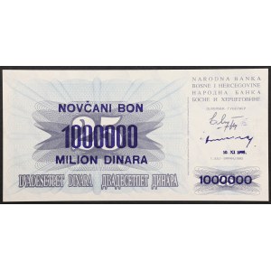 Bosnia and Herzegovina, Serbian Republic, 1.000.000 Dinara 1993