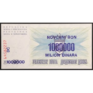 Bosnia and Herzegovina, Serbian Republic, 1.000.000 Dinara 1993