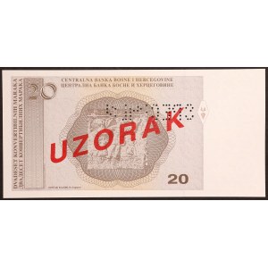 Bosnia and Herzegovina, Serbian Republic, 20 Maraka Specimen n.d. (1998)