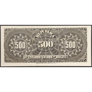 Brazil, Republic, 500 Reis n.d. (1893)